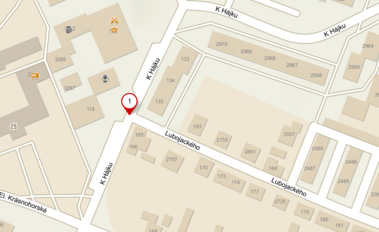 Uzavírka v ulici K Hájku