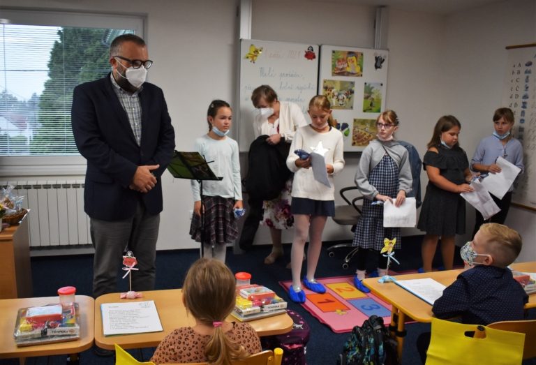 Primátor uvítal prvňáčky v Chlebovicích