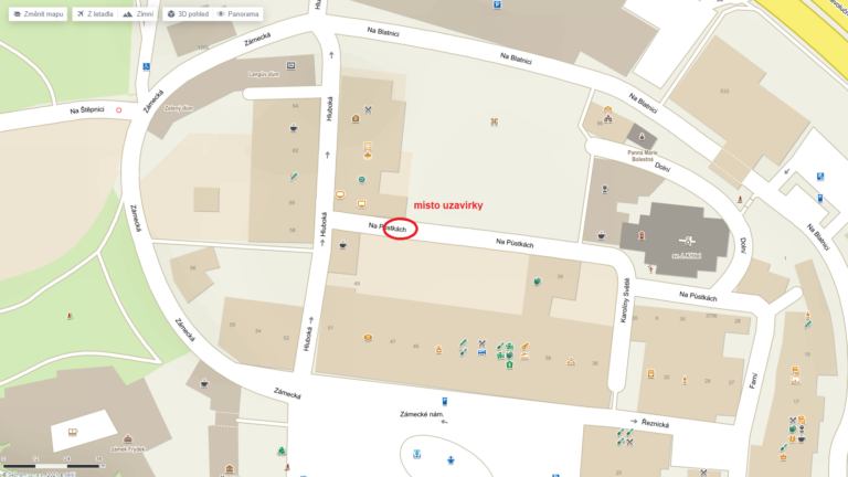 Uzavírka části ulice Na Půstkách ve Frýdku