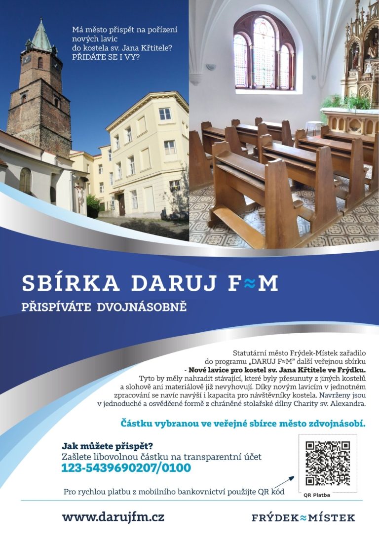 DARUJ F≈M: PŘISPĚJTE NA NOVÉ KOSTELNÍ LAVICE