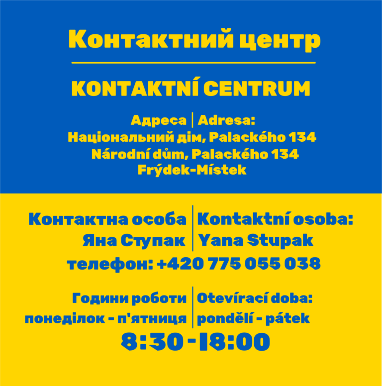 NOVÁ OTVÍRACÍ DOBA KONTAKTNÍHO CENTRA