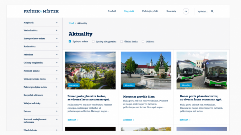 FRÝDEK-MÍSTEK BUDE MÍT NOVÝ WEB
