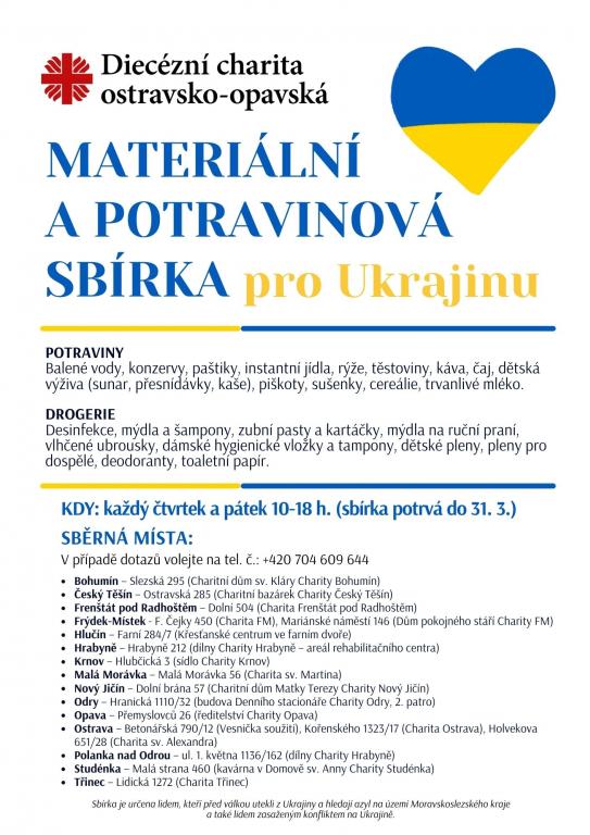 MATERIÁLNÍ A POTRAVINOVÁ SBÍRKA