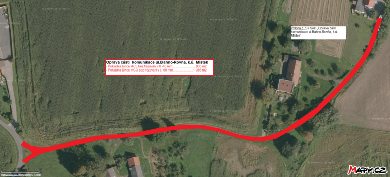 UPOZORNĚNÍ: OPRAVA ČÁSTI KOMUNIKACE BAHNO-ROVŇA