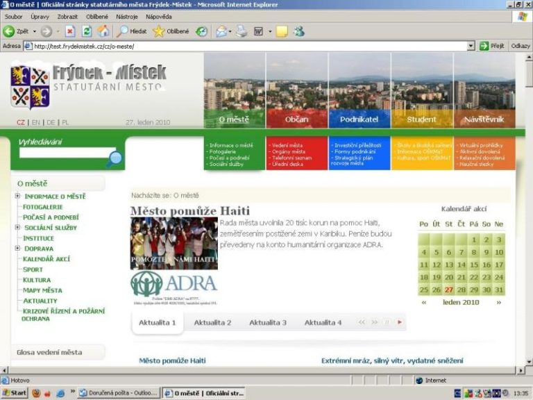 Nové webové stránky