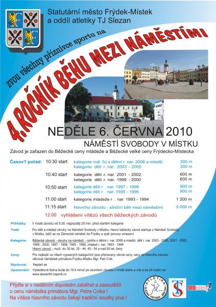 BĚH MEZI NÁMĚSTÍMI JIŽ TUTO NEDĚLI