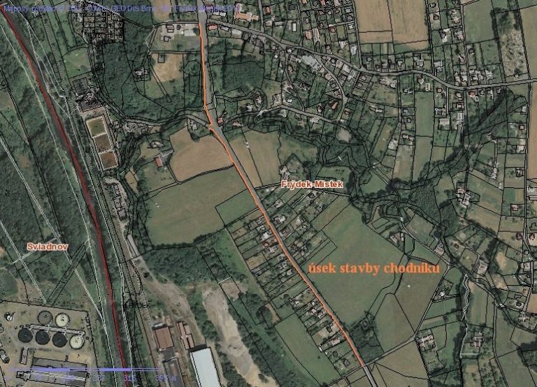 Zřízení chodníku ke hřbitovu Lískovec