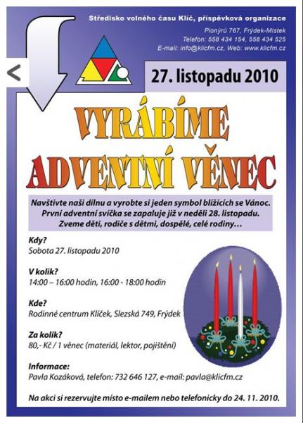 První adventní svíčka se zapaluje již tuto neděli