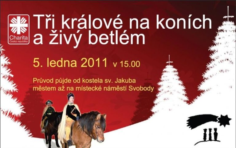 Tři králové projedou městem na koních