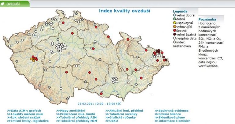 Kvalita ovzduší je špatná