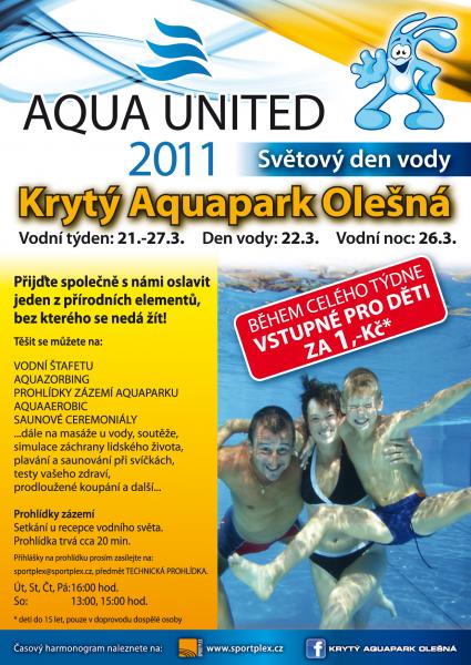 Město podpoří Světový den vody – týden vody v aquaparku