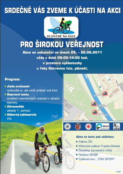 Cykloservis nebo jízda zručnosti o víkendu na cyklostezce kolem řeky Ostravice