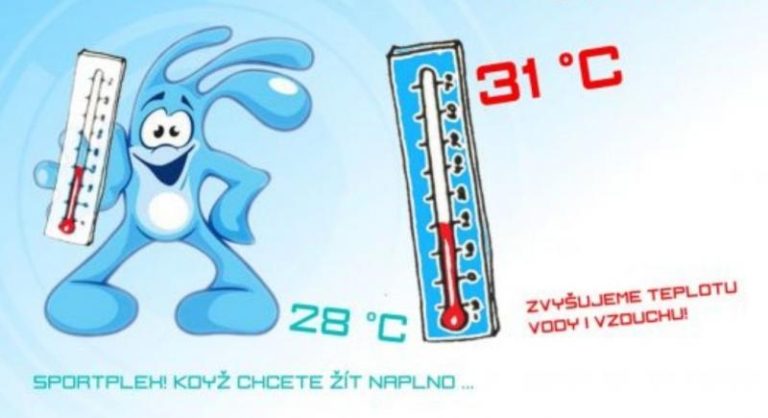 Aquapark Olešná zvyšuje teplotu