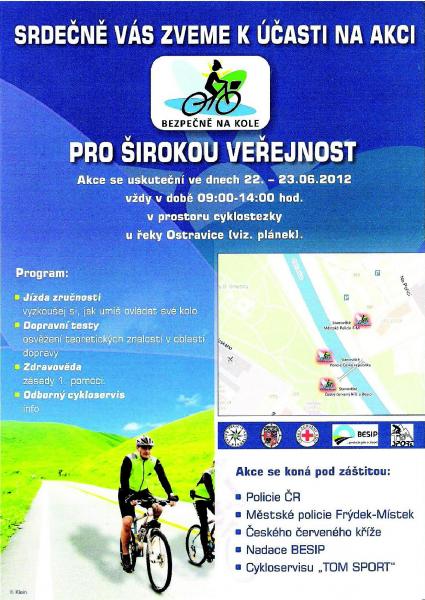 Bezpečně na kole – akce u řeky Ostravice