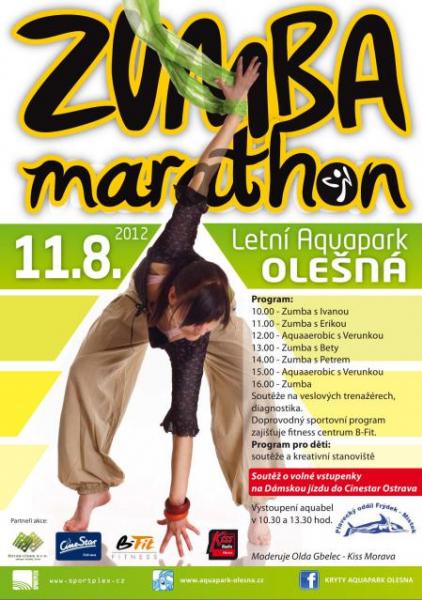 V sobotu zumba marathon v aquaparku Olešná