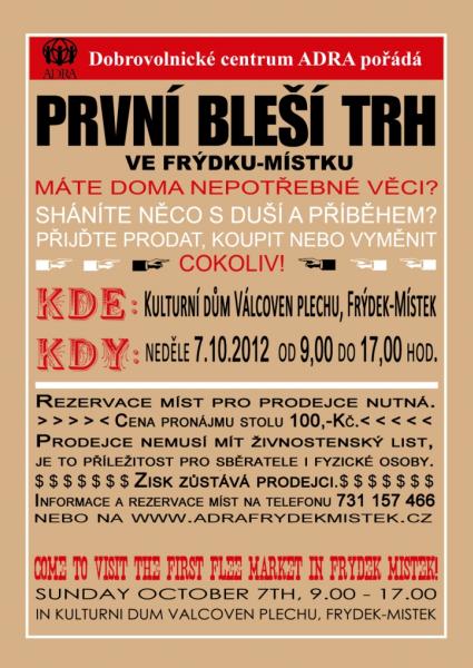 ADRA pořádá první bleší trh