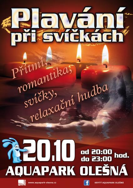 Plavání při svíčkách