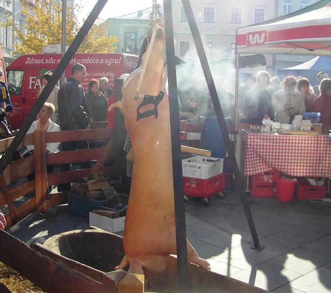 Farmářské trhy okoření zabijačka