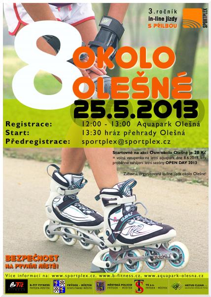 Osm okolo Olešné – zábavná a bezpečná in-line jízda
