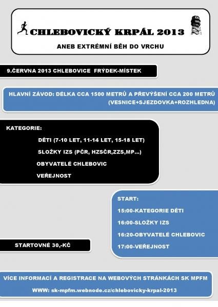 V neděli se poběží Chlebovický krpál