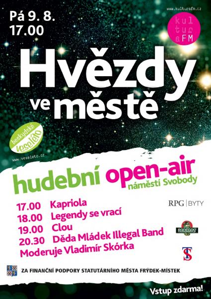 Náměstí Svobody hostí v pátek Hvězdy ve městě