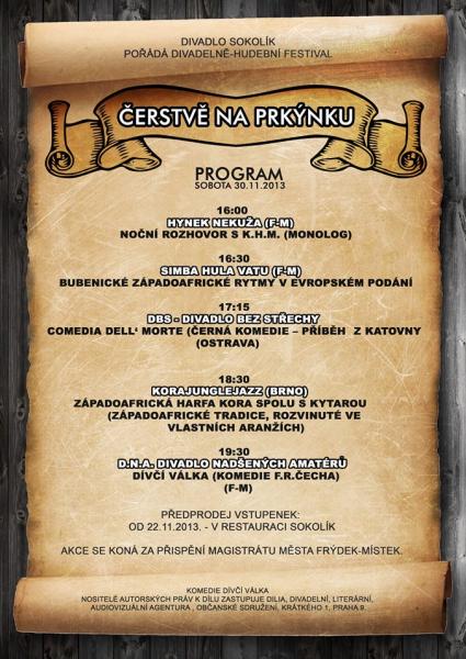 Sokolík hostí festival Čerstvě na prkýnku