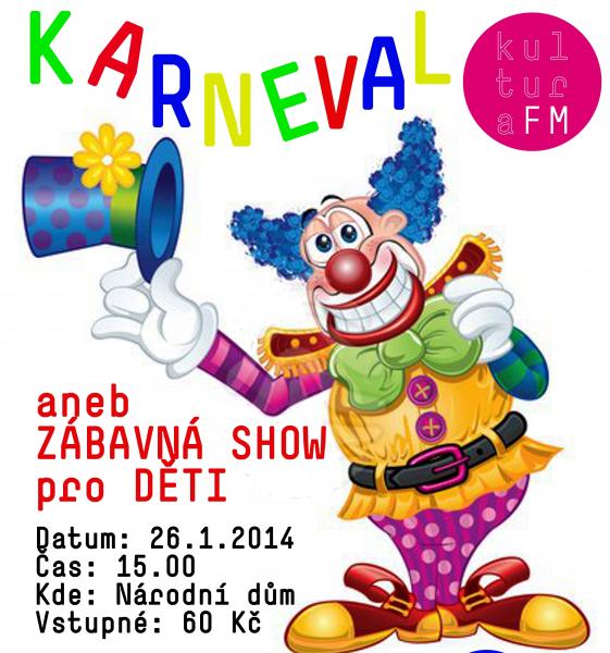 Dětský karneval koncem ledna v Národním domě
