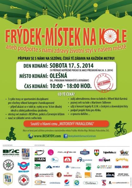 Největší cykloakci ve Frýdku-Místku si nesmíte nechat ujít!