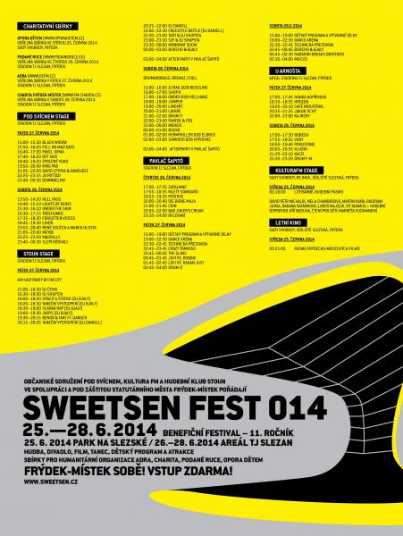 Sweetsen fest zveřejnil čtyřdenní program na šesti scénách