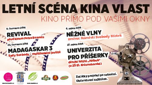 Letní scéna kina Vlast – změna místa konání