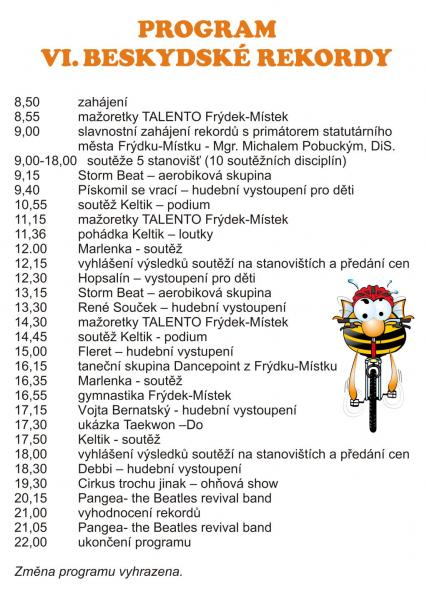 Již zítra ve Frýdku-Místku vypuknou Beskydské rekordy!