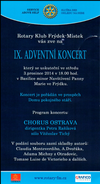 Basilika minor ve Frýdku hostí adventní koncert. Vstupné je dobrovolné.