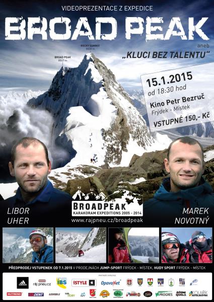 Libor Uher zve na videoprezentaci úspěšné expedice Broad Peak 2014
