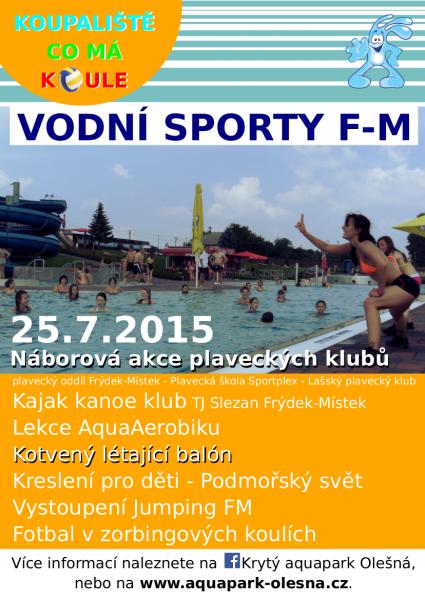 Přijďte si do aquaparku Olešná vyzkoušet vodní sporty