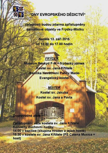 Dny evropského dědictví zpřístupní památkové objekty