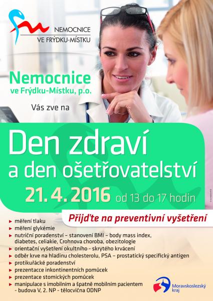 Nemocnice pořádá Den zdraví a den ošetřovatelství