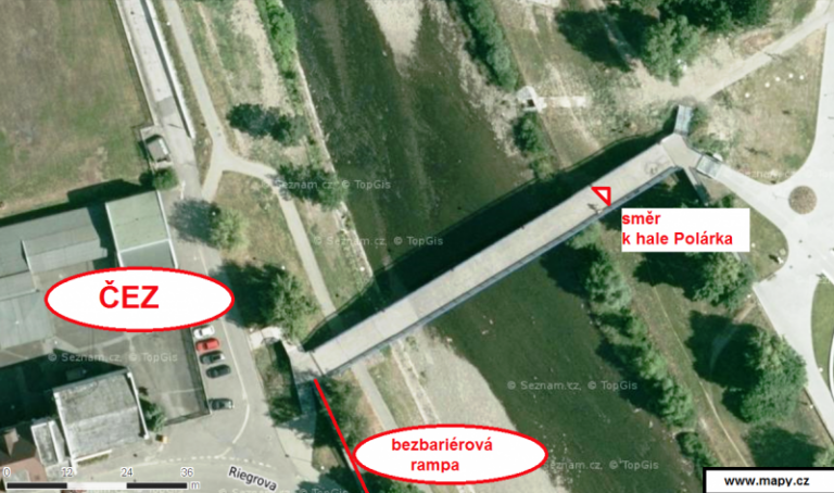 Lávku u haly Polárka čeká další úprava