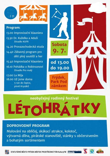 Park Pod zámkem hostí v sobotu Létohrátky
