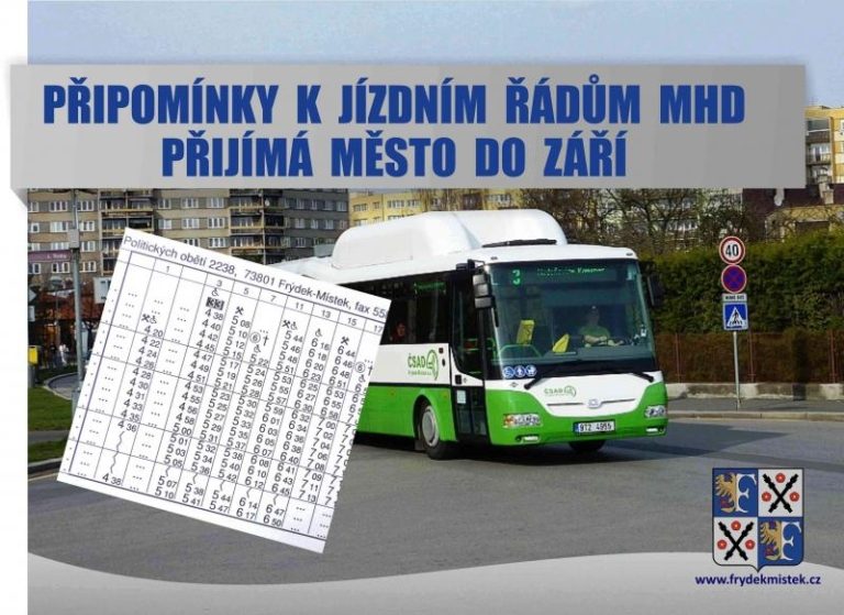 Připomínky k jízdním řádům městské hromadné dopravy