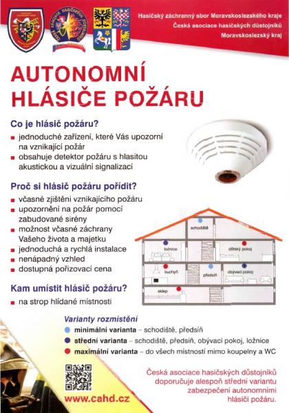 Výstraha před nebezpečím otrav a požáry před topnou sezonou.
