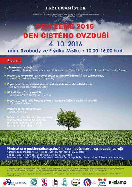 DEN ZEMĚ 2016 – DEN ČISTÉHO OVZDUŠÍ