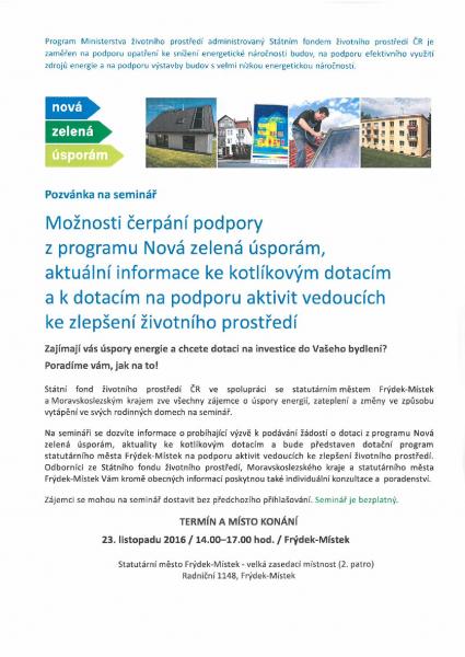 Kotlíkové dotace – seminář pro veřejnost