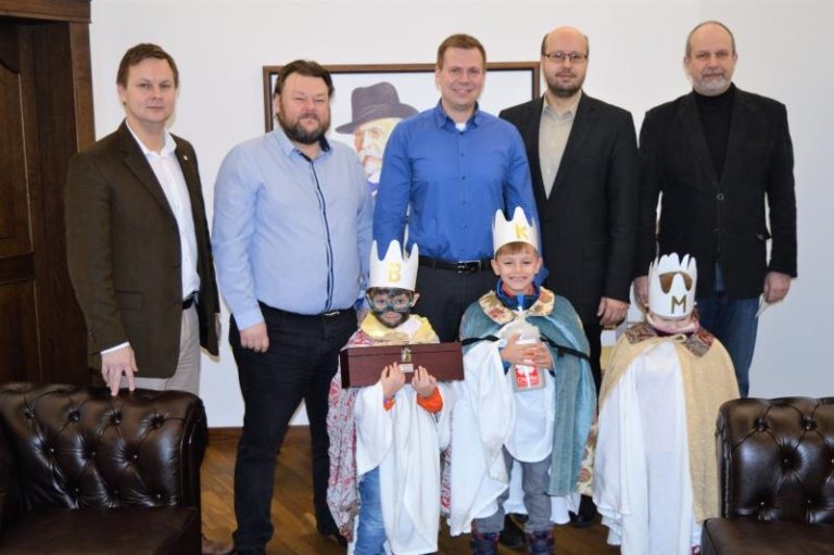 Tříkrálová sbírka na radnici