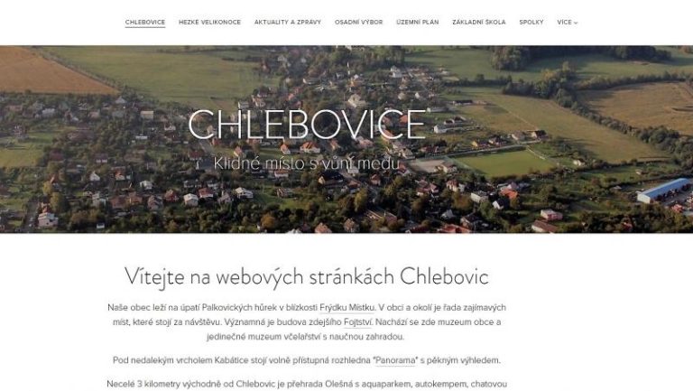 Chlebovice mají svůj web