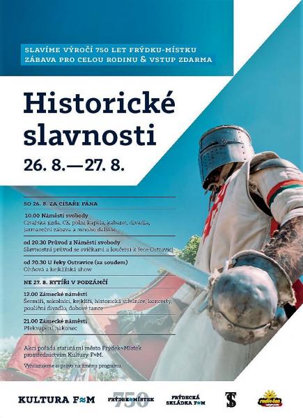 Oslavy výročí 750 let Frýdku-Místku vyvrcholí historickými slavnostmi