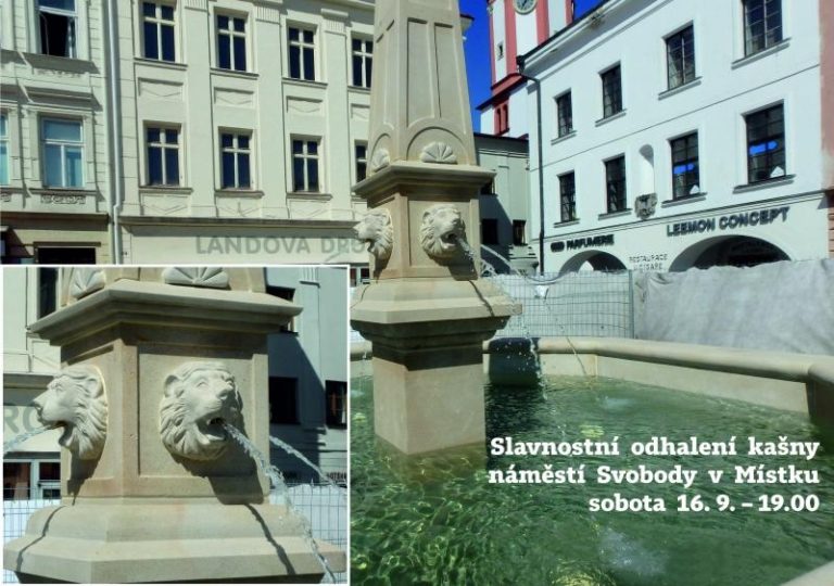 Kašna na místeckém náměstí se v celé kráse představí o víkendu