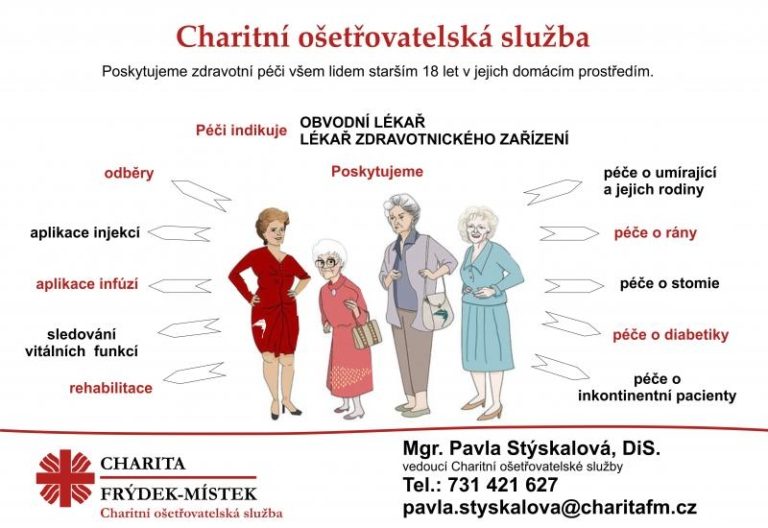 Charitní ošetřovatelská služba nabízí zdravotní služby v domácnosti