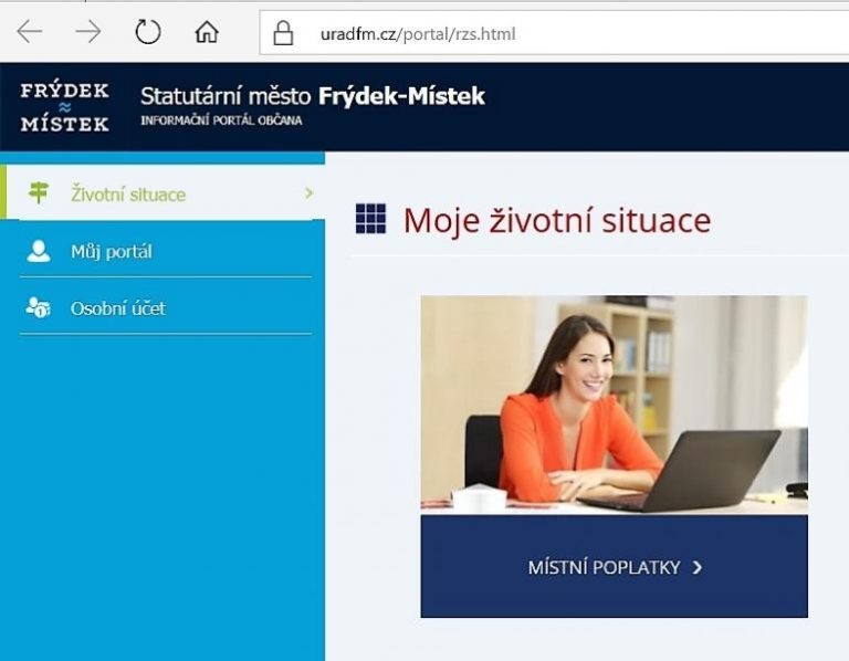 Vytvořili jsme internetový „portál občana“ www.uradfm.cz