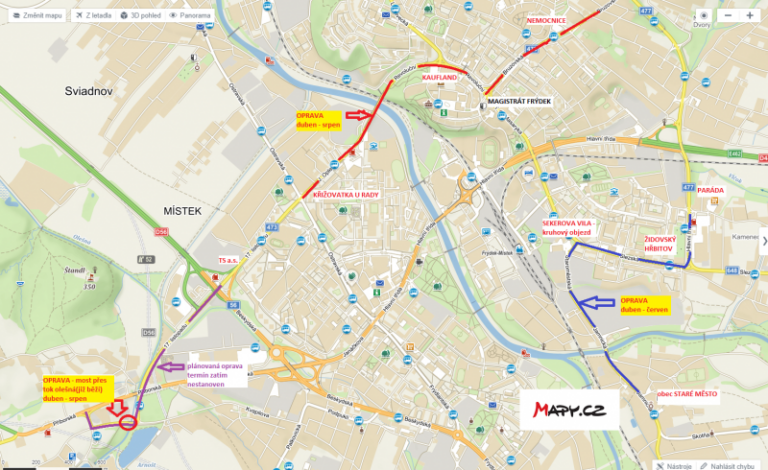 Kraj opraví ve městě několik komunikací najednou. Kolonám se řidiči nevyhnou.