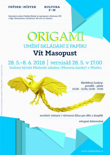 Výstava origami modelů zpestří prostor bývalé Moravia banky